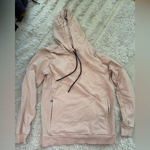 Fabletics Light Pink Textured Hoodie with zip pockets Size Small (Men’s Small)